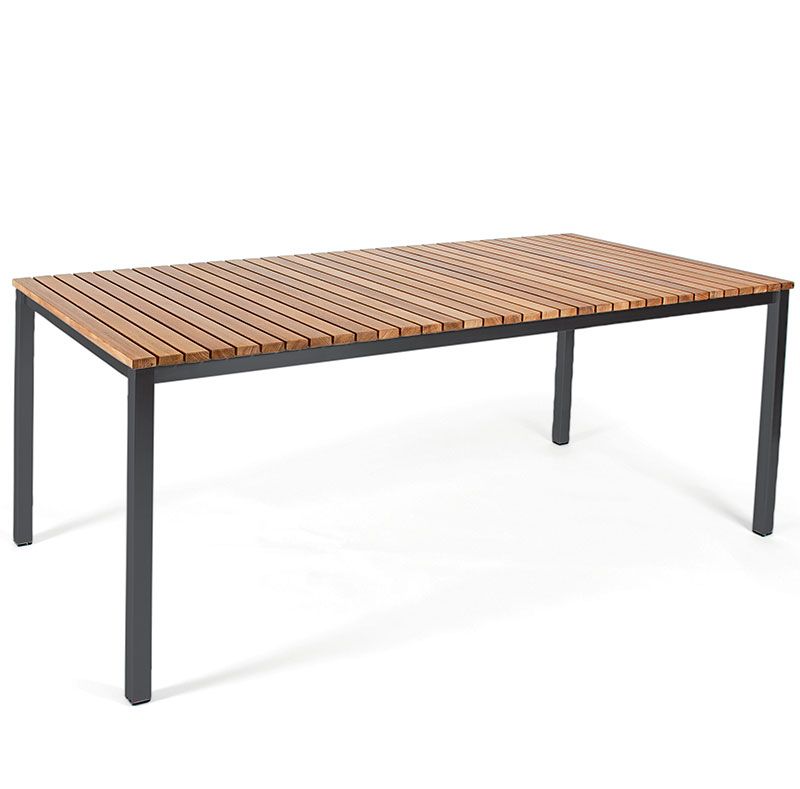 Häringe Esstisch 85X170cm Schwarz / Teak