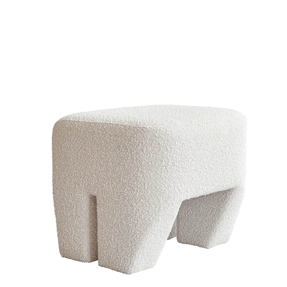 Sculpt Hocker – Cremeweiß