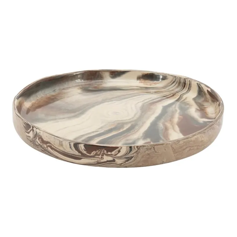 Plate Nagara small 28x28x3,5 cm Steinzeug Multicolour