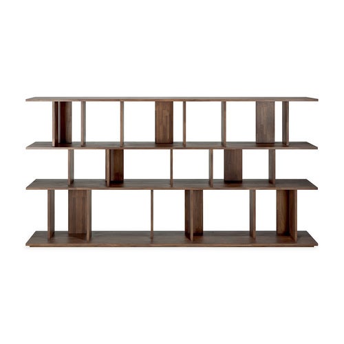 Irregular Regal Teakholz lackiert 224 x 37 x 115 cm