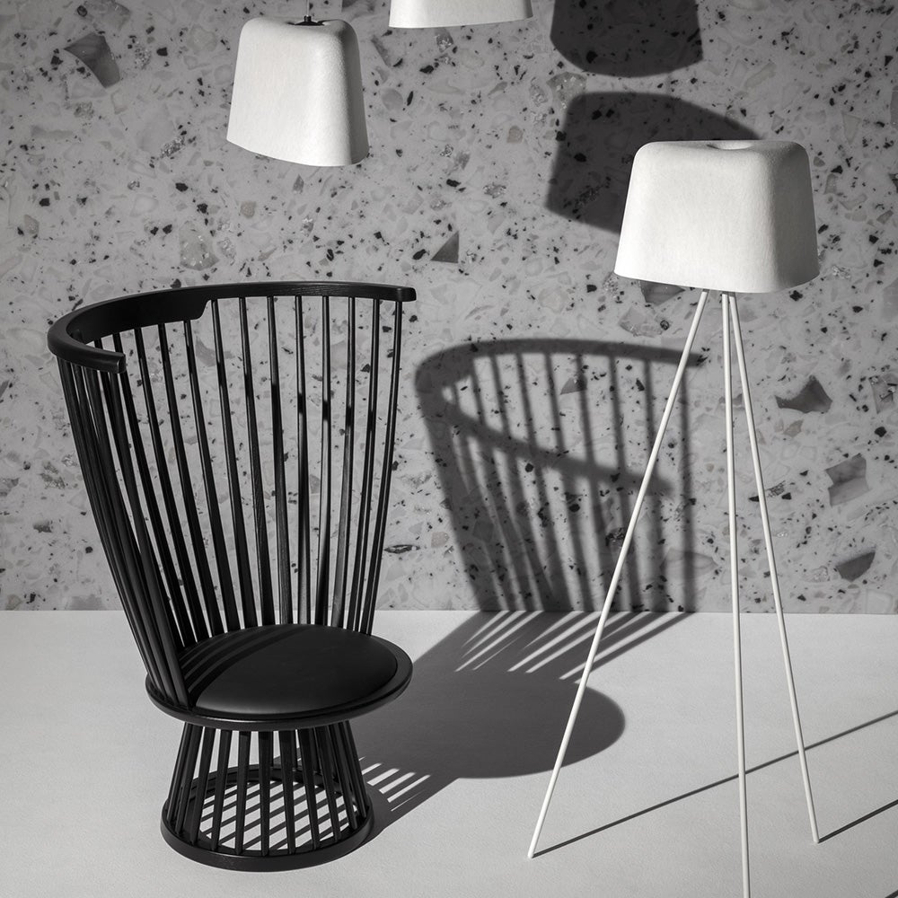 Fan Loungesessel Black