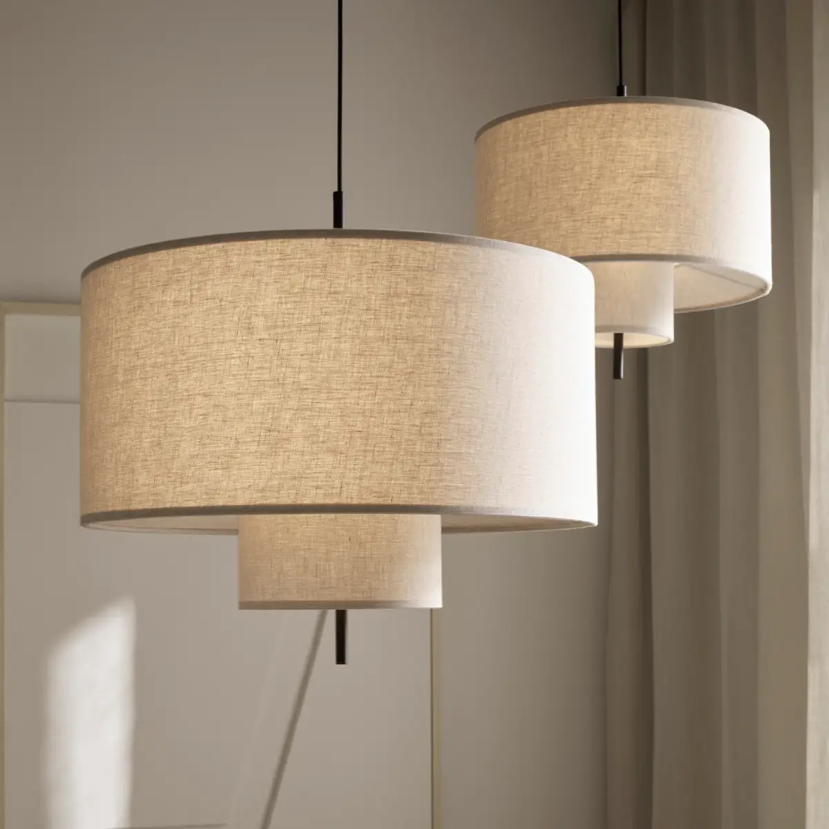 Margin Pendelleuchte Ø50 Beige Canvas