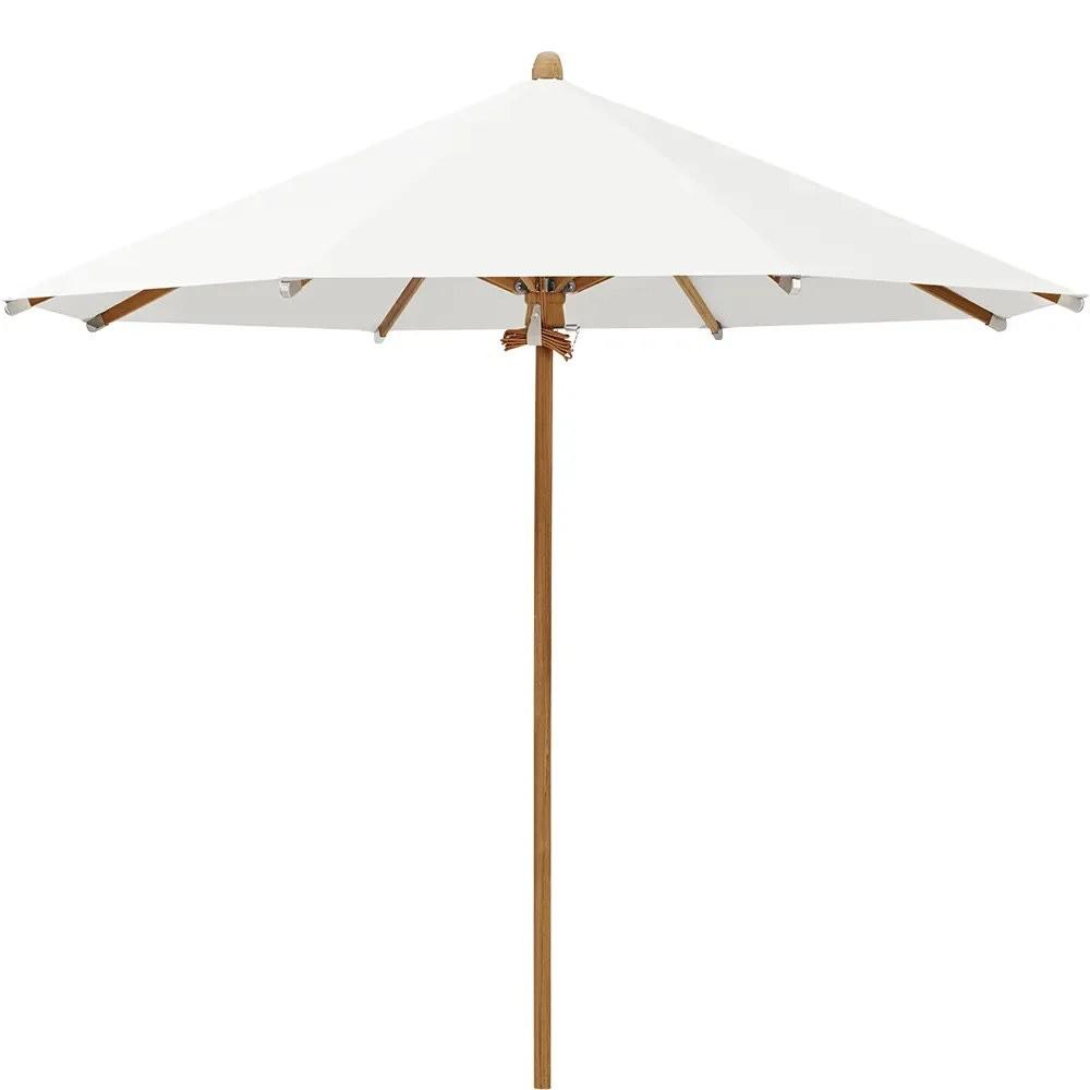 Teakholz-Sonnenschirm 300 cm Kat.5 510 Weiß