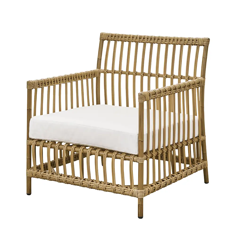 Caroline Sessel Kunststoff Rattan Antique