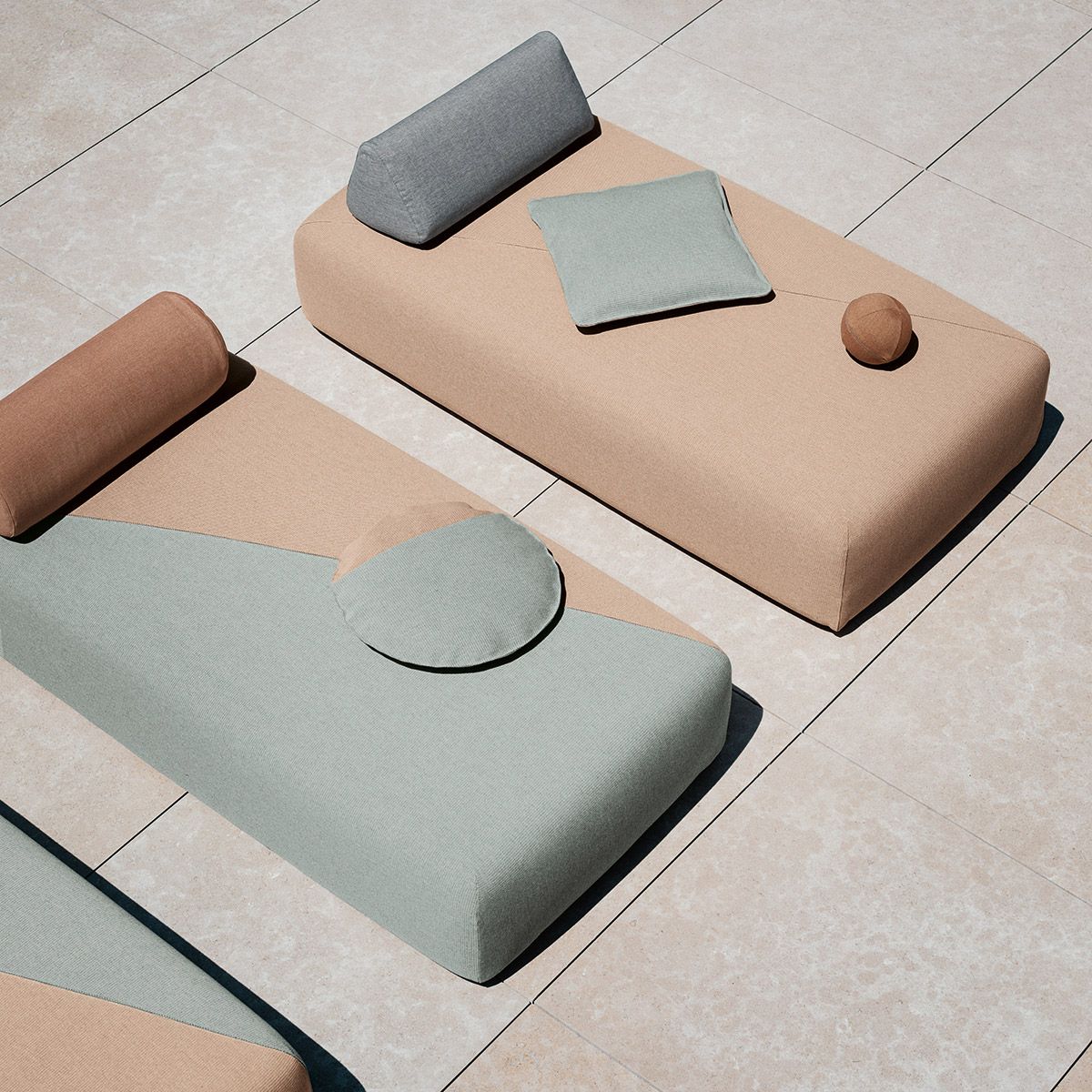 BRIXX Rückenkissen Dreieck 664/twist dunkel türkis 