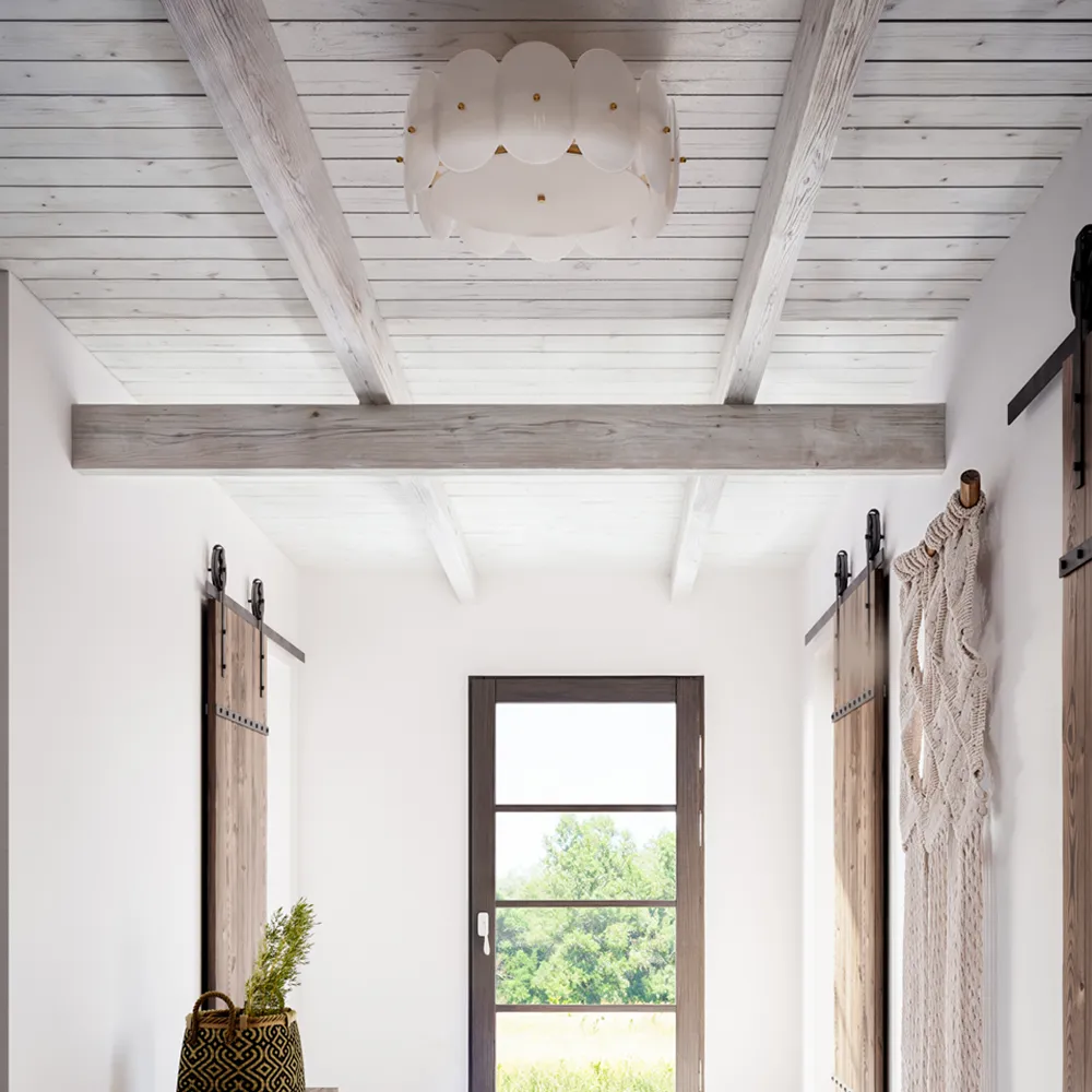 Omlott Deckenleuchte Ø53cm Messing/Weiß