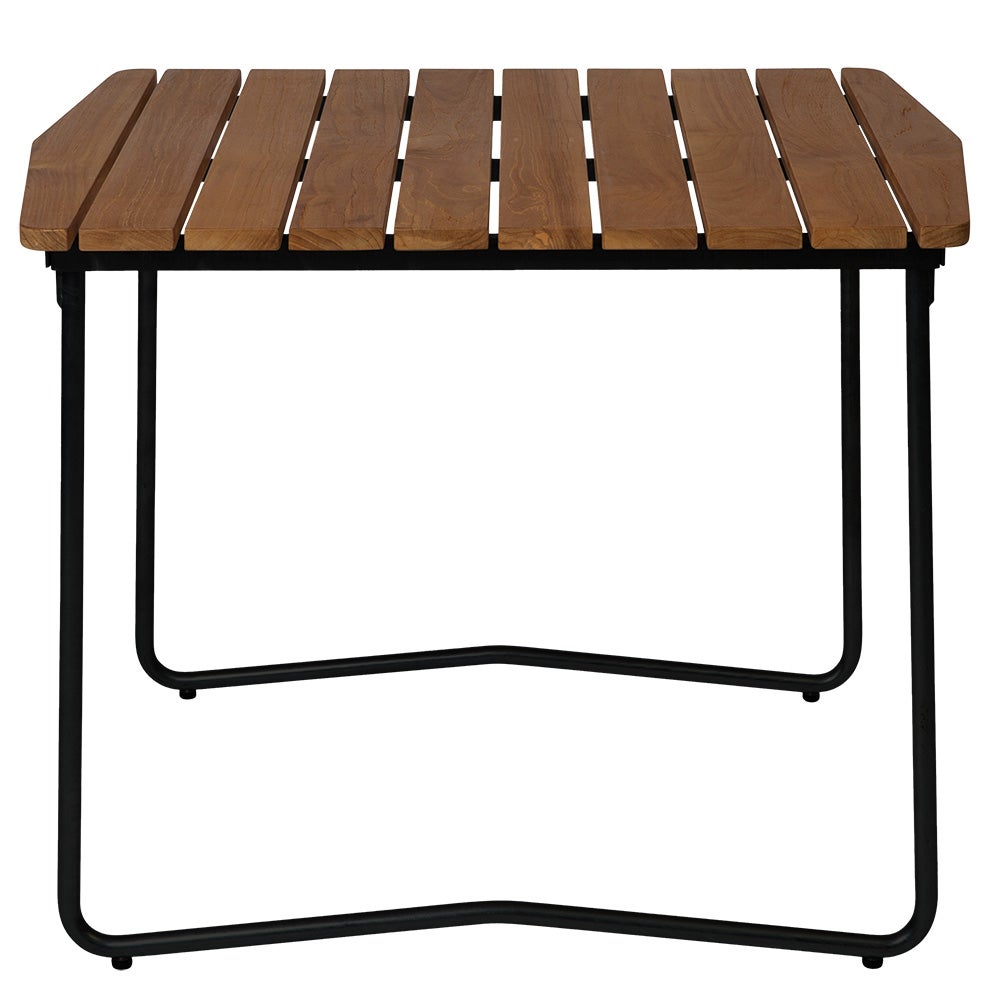 Tabelle B31 84 Unbehandeltes Teakholz/schwarzer Rahmen