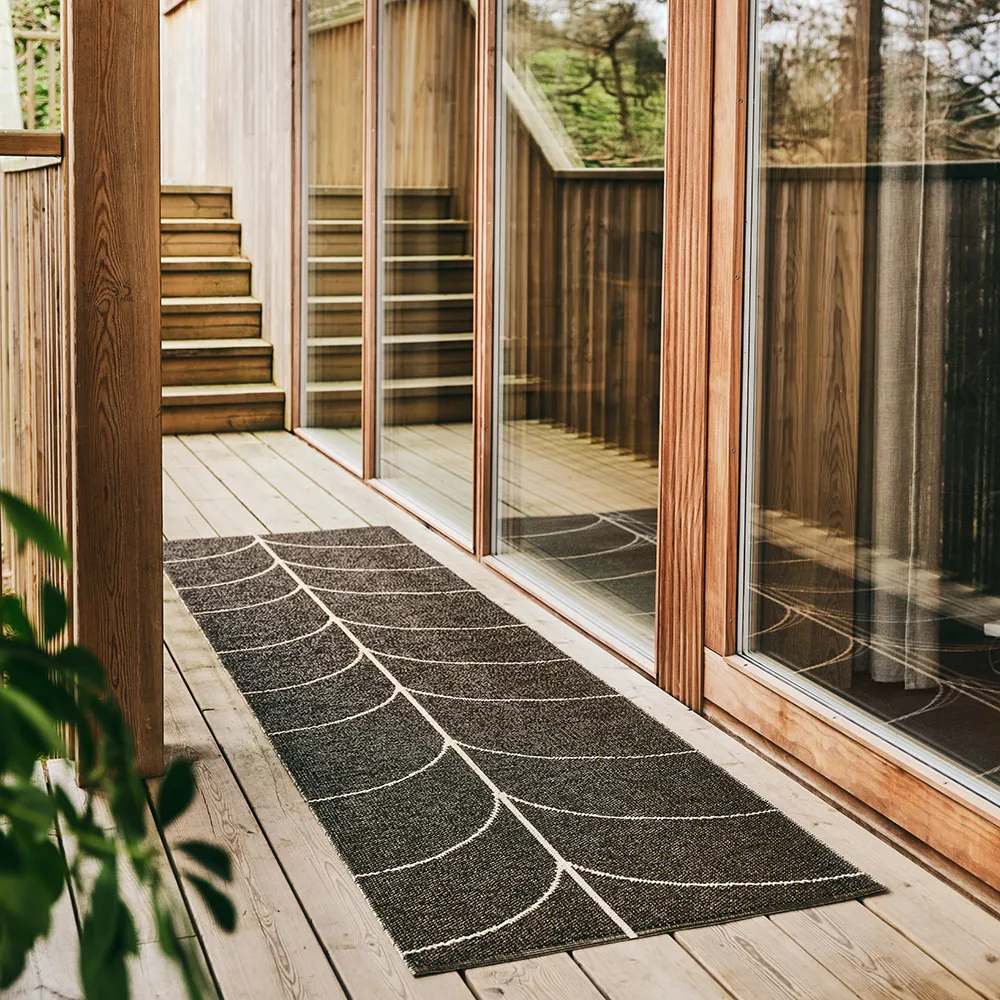 Gewebter Teppich Leif Dark Brown 70x180 cm