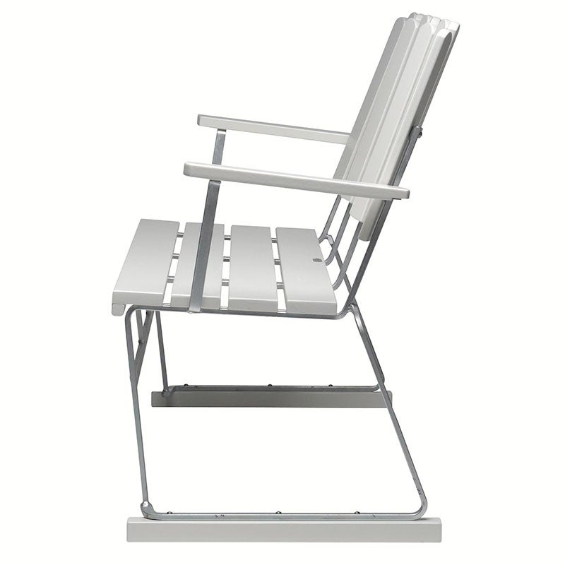 Sofa 6 Eiche weiß lackiert / Gestell feuerverzinkt