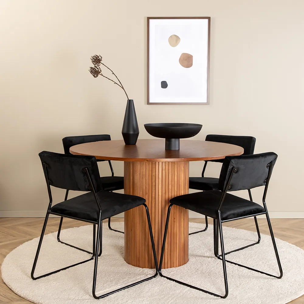 Bianca Esstisch Ø110 Nussbaum