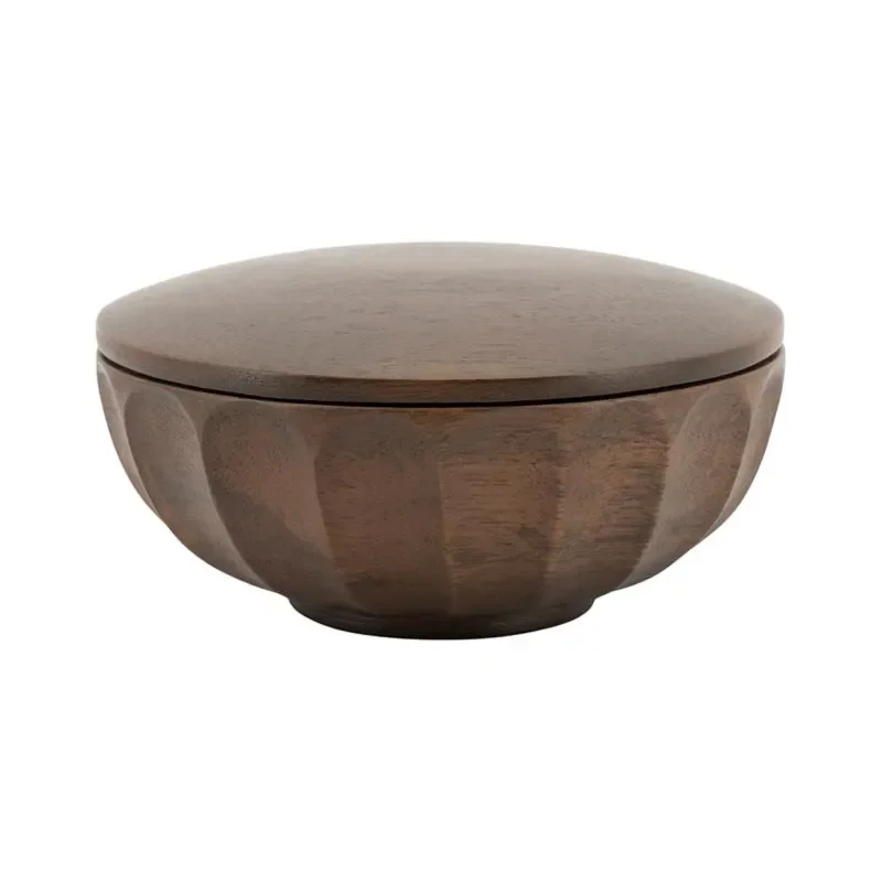 Storage bowl Yori small 13,7x13,7x6,5 cm Mangoholz dark brown