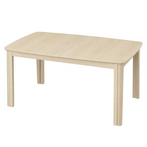 SM107 Esstisch 101x160-316-368 cm Massive, weiß geolte Eiche