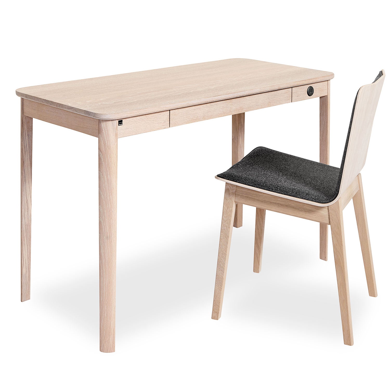Sm131 Schreibtisch Eiche Massiv Naturöl 115X55X74Cm 