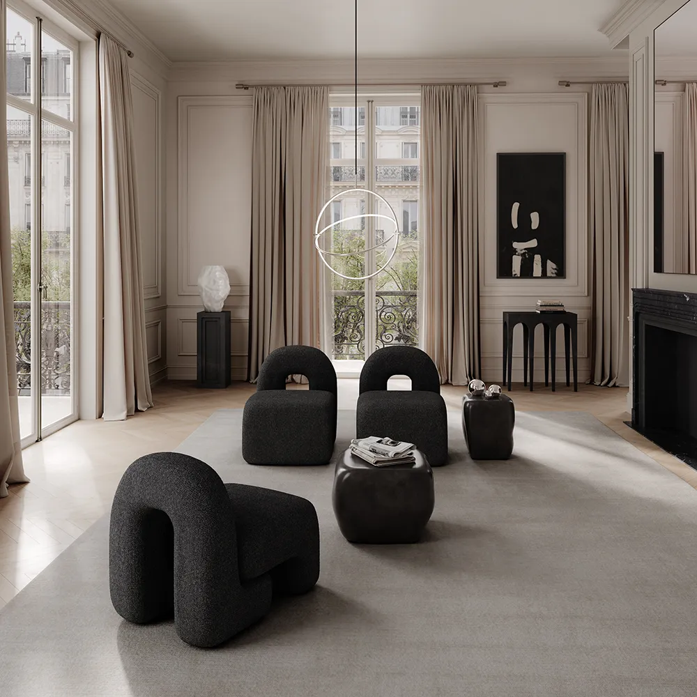 Daiku Lounge-Sessel – Tiefes Taupe