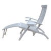 Lobby Deck Chair Weiß inkl. Tablett & Regenschutz