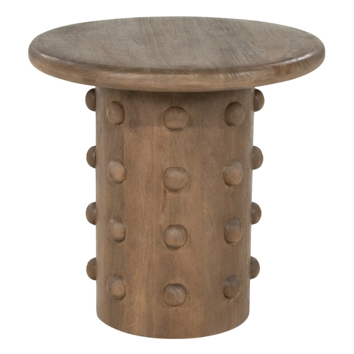 PopDot Beistelltisch 52x52x51 cm Mangoholz Braun