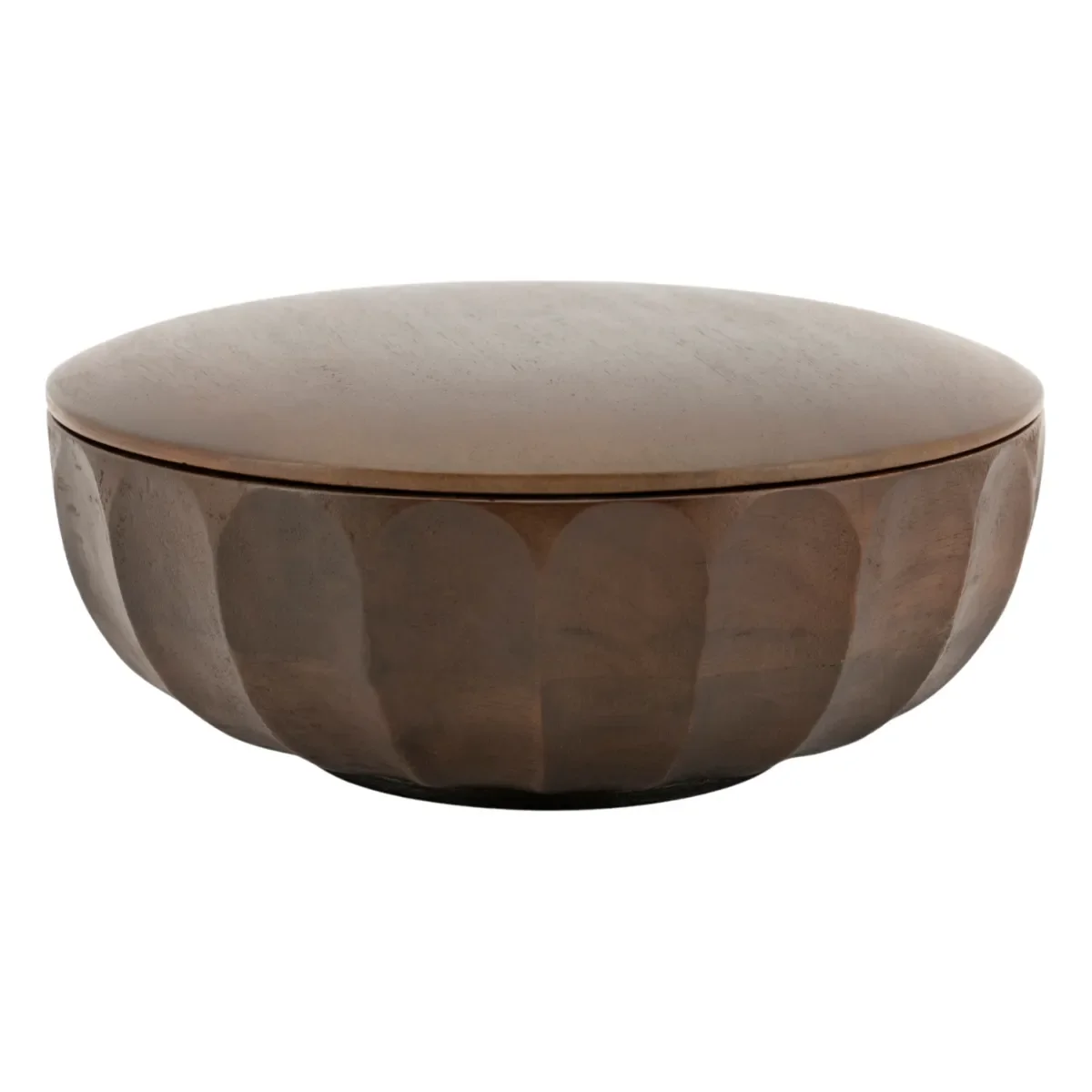Storage bowl Yori large 19x19x9 cm Mangoholz dark brown