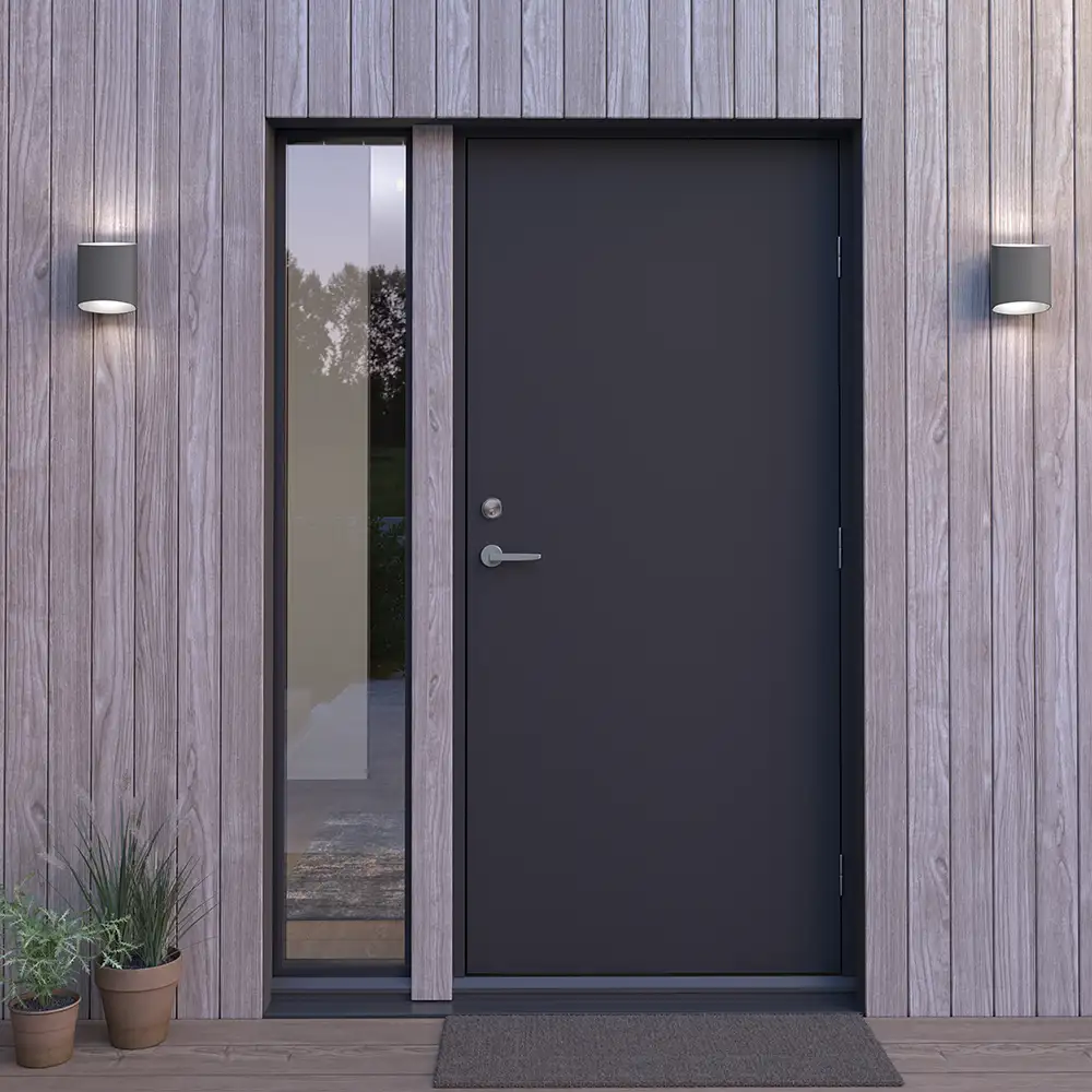 Sinne Wandleuchte IP44 Graphit Struktur LED