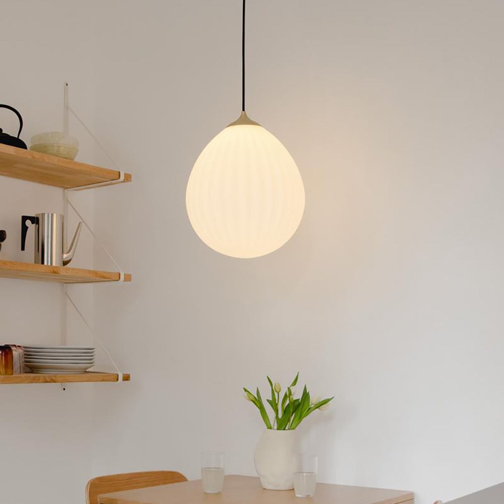 Around the World Lampenschirm Ø35 cm White/Brushed Bras