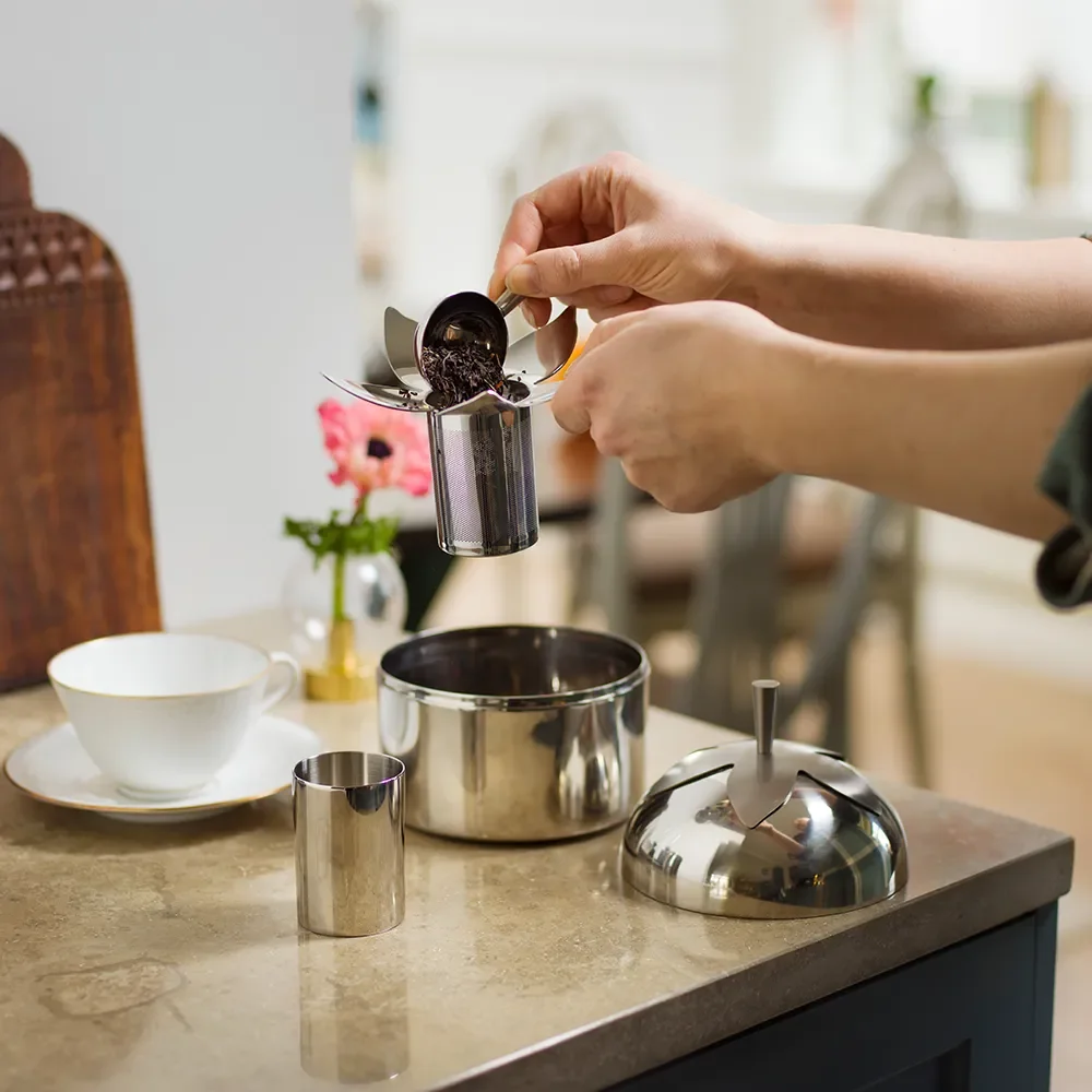 Blad Kaffee und Tee Dose Steel Small