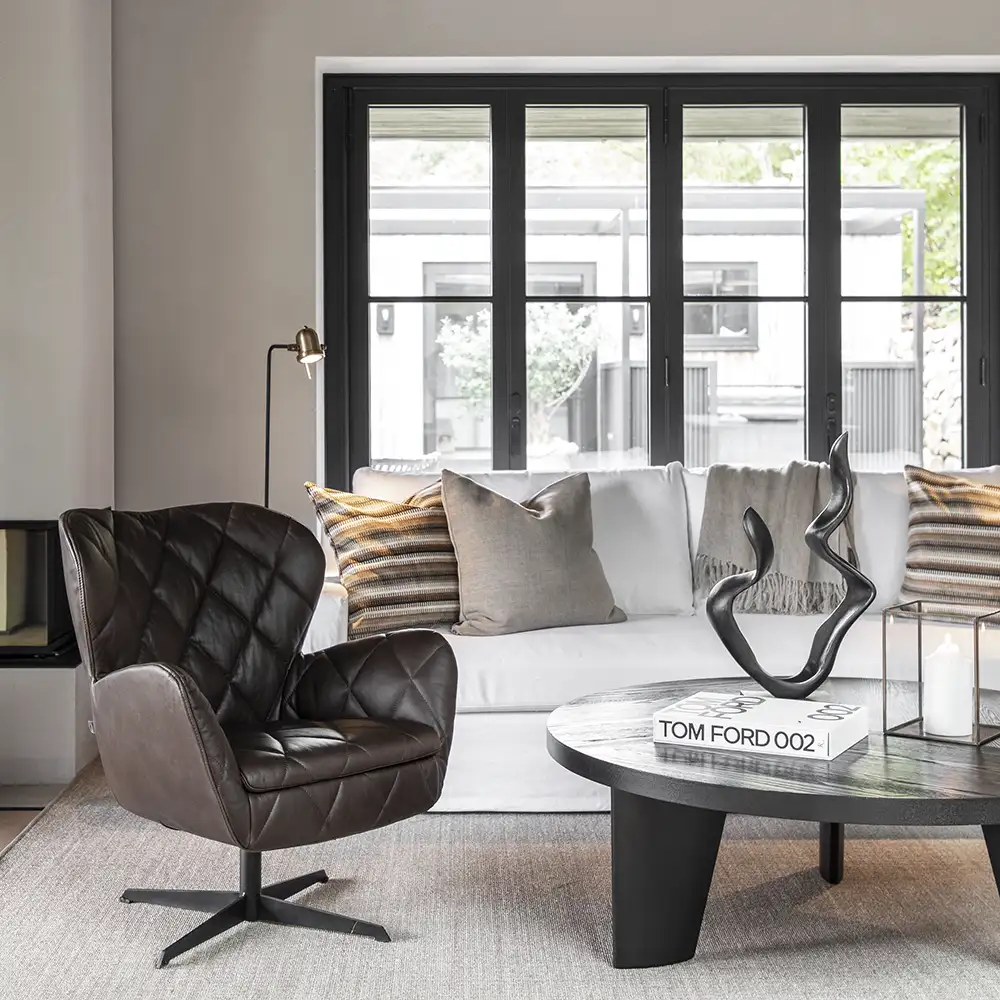 Jade Sessel Espresso Leder