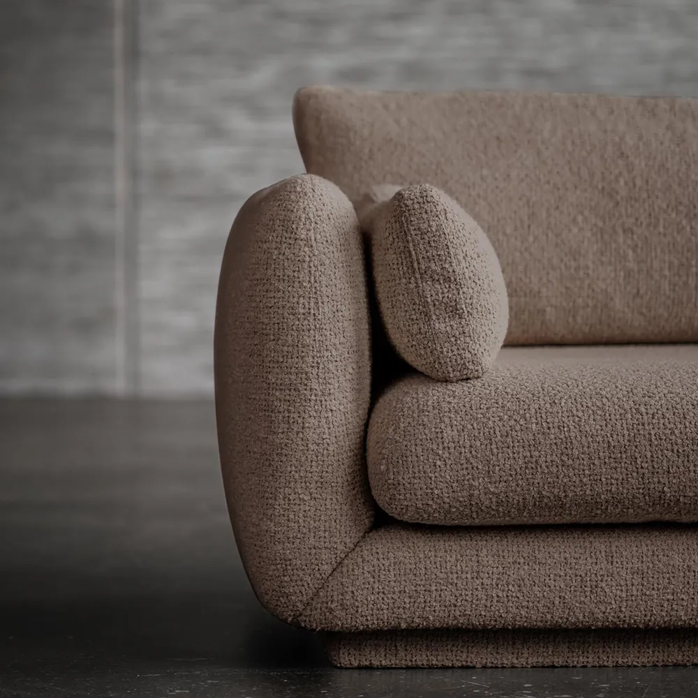 Bloom 2-Sitzer Sofa mit Sockel Taupe