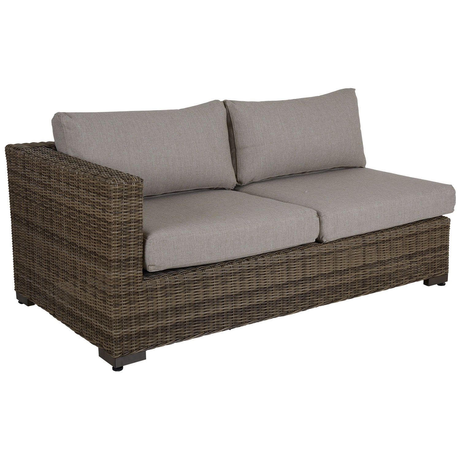 Ninja Endstücke h+v rustikales synthetisches Rattan inkl. wasserabweisender Polster