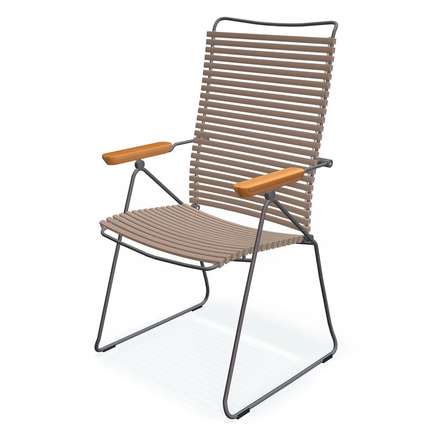 Click positionsstuhl sand lamellen bamboo