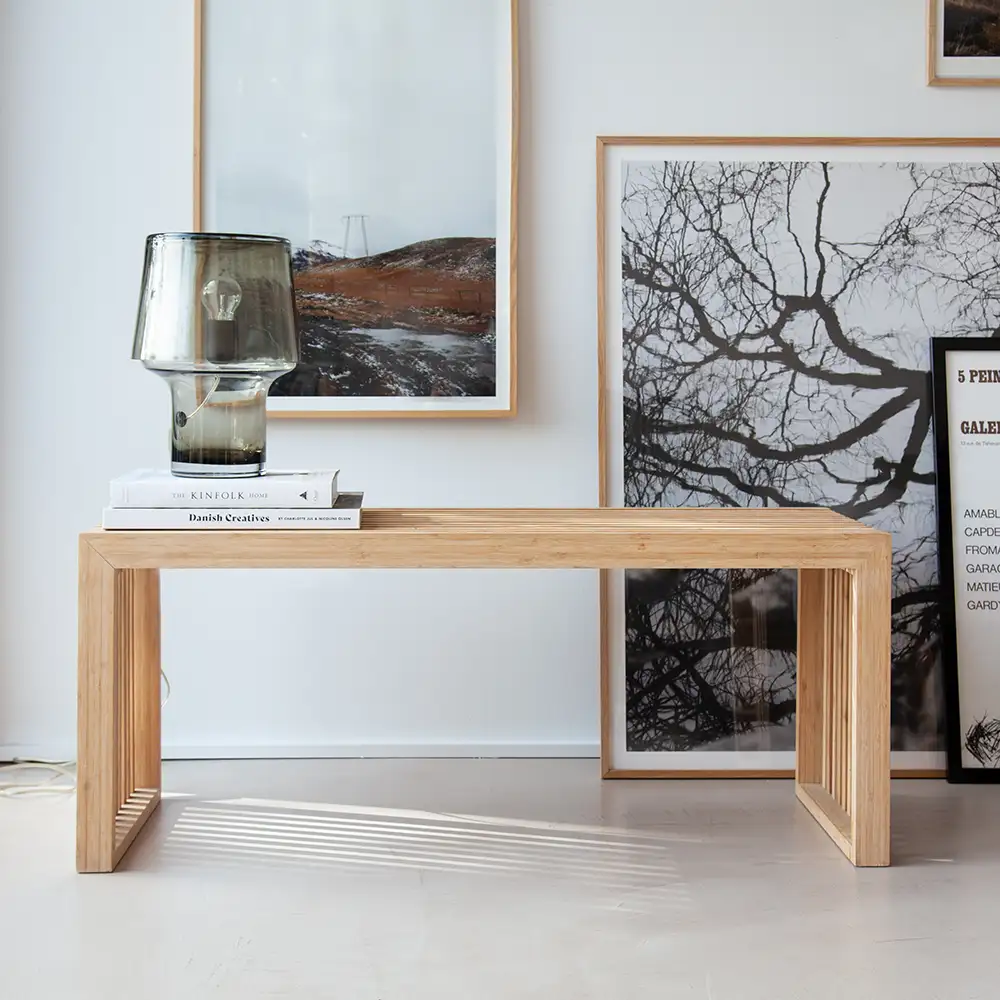 Rib bank 104 cm Bambus