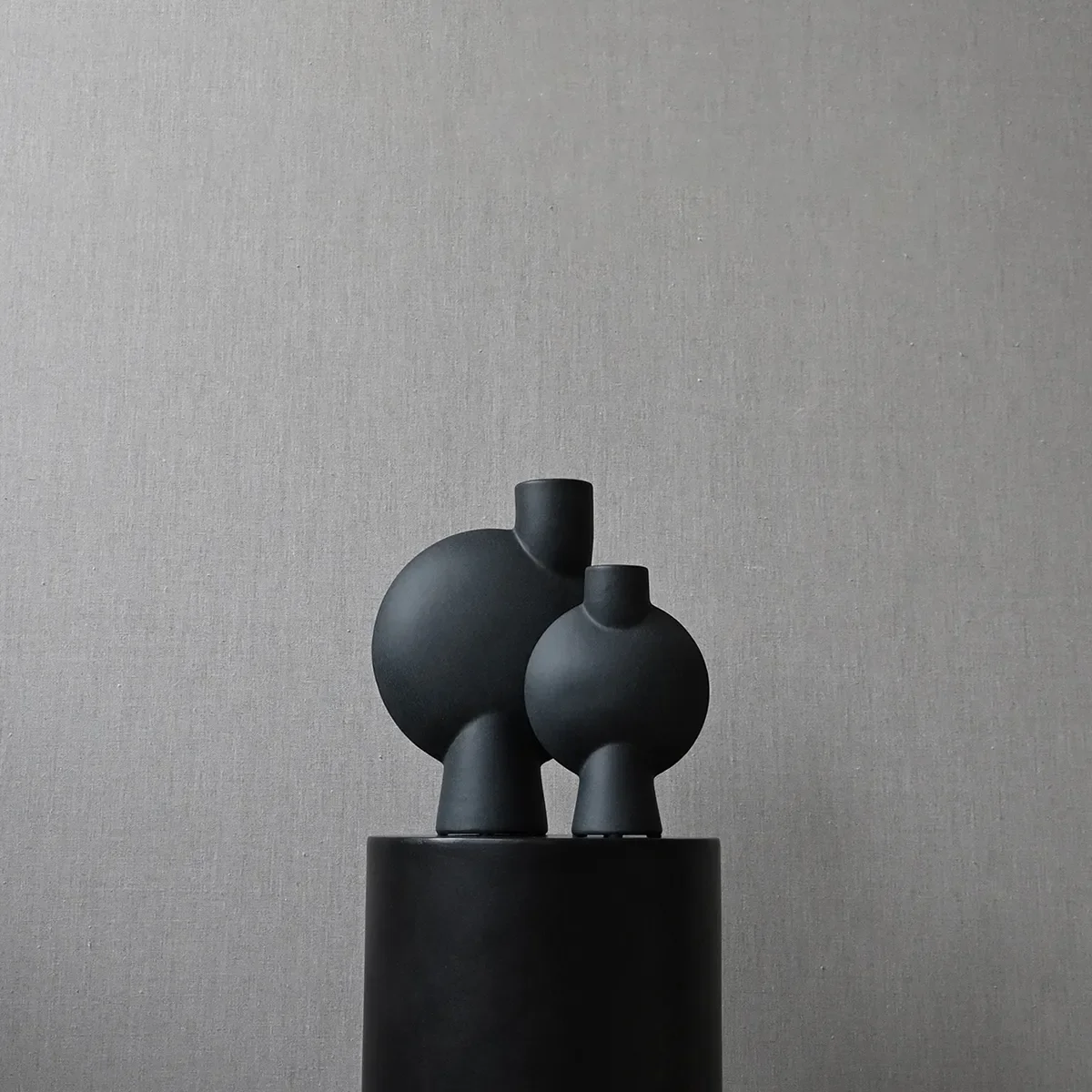 Handbemalte Vase Sphere Bubl Mini Black H19 cm