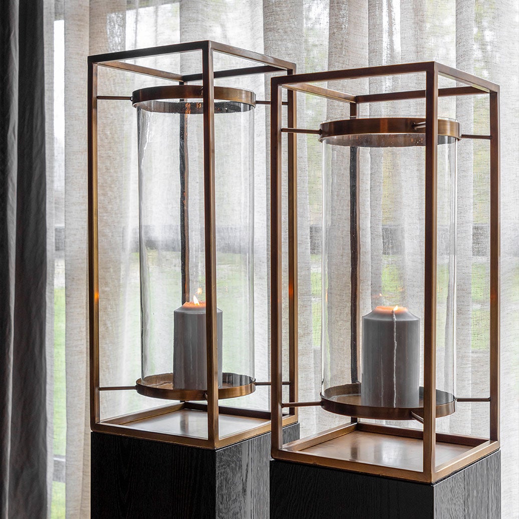 Sonoma Kerzenlaterne klein Messing antik