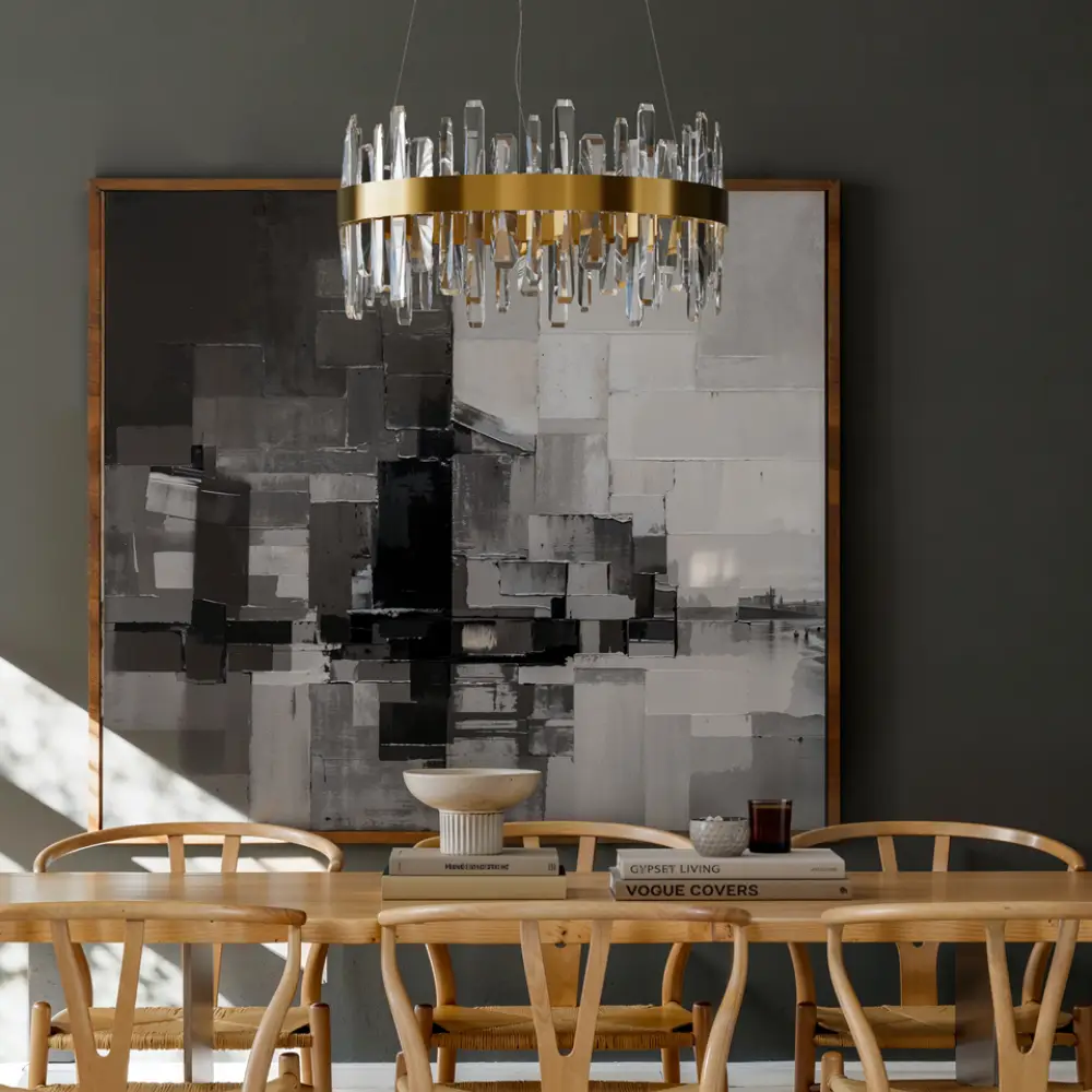 Triumph Deckenleuchte Ø60cm Messing/klar