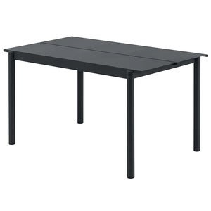 Linear Steel Esstisch 140X75 cm Anthracite Black
