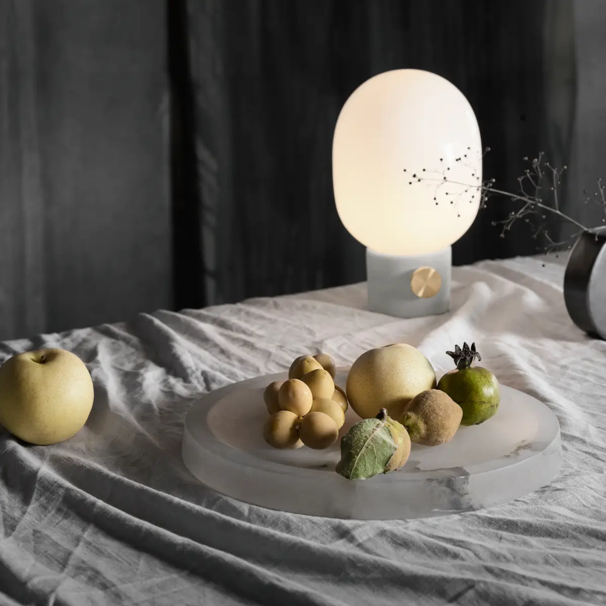 JWDA Tischlampe Beton Hellgrau Klein