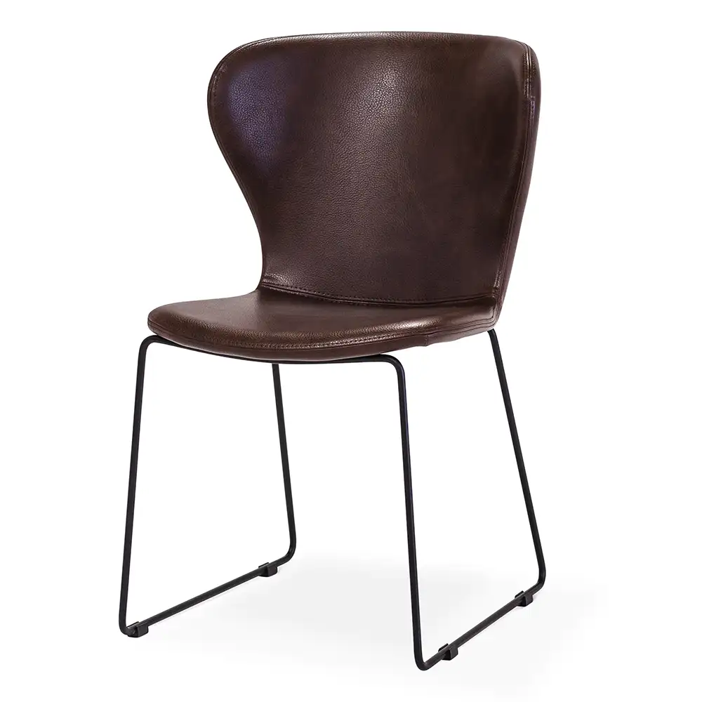 Wing Dining Chair braun/schwarz 4er-Pack