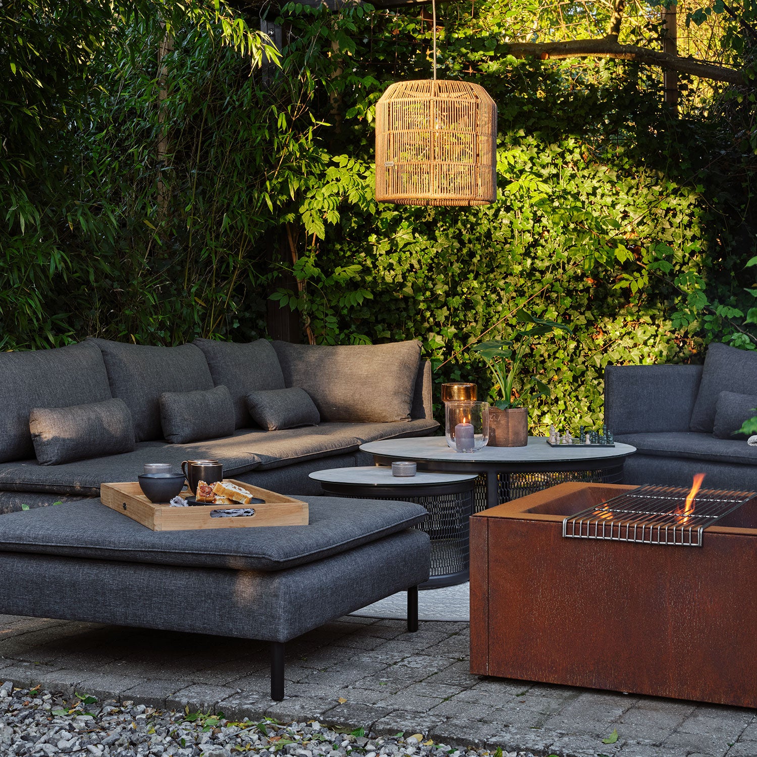 Callisto 2-Sitzer-Sitzgruppe grau