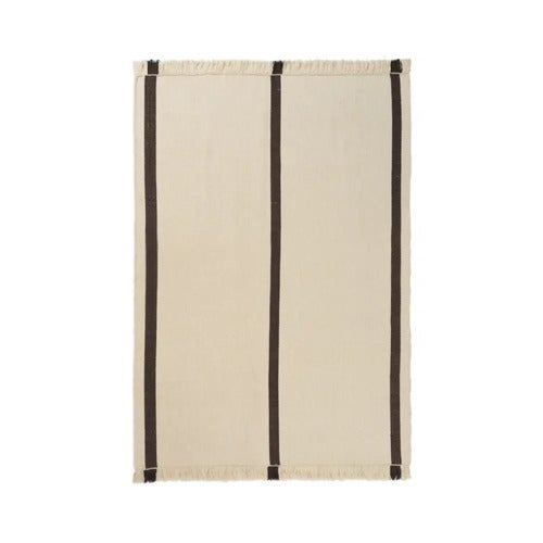 Calm Kelim Teppich 140x200 cm - Off-white/Coffee
