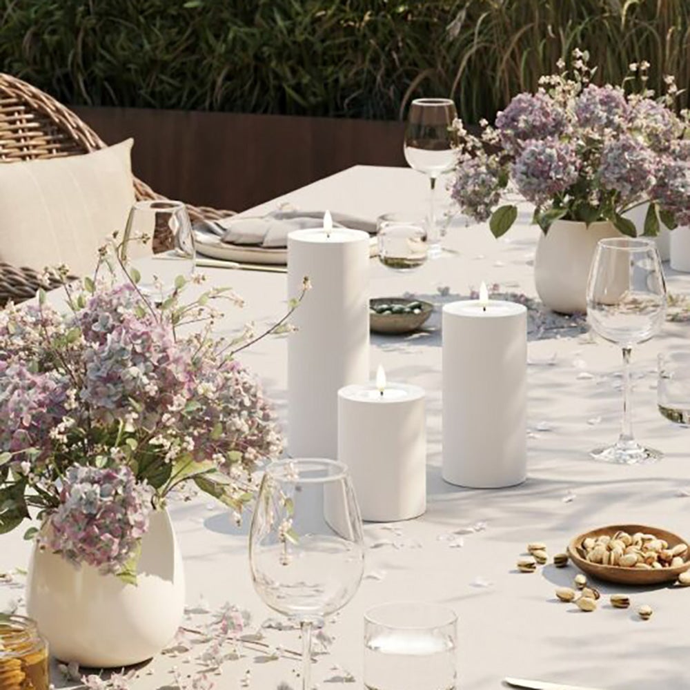  LED Blockleuchte Outdoor 7,5x15 cm weiß