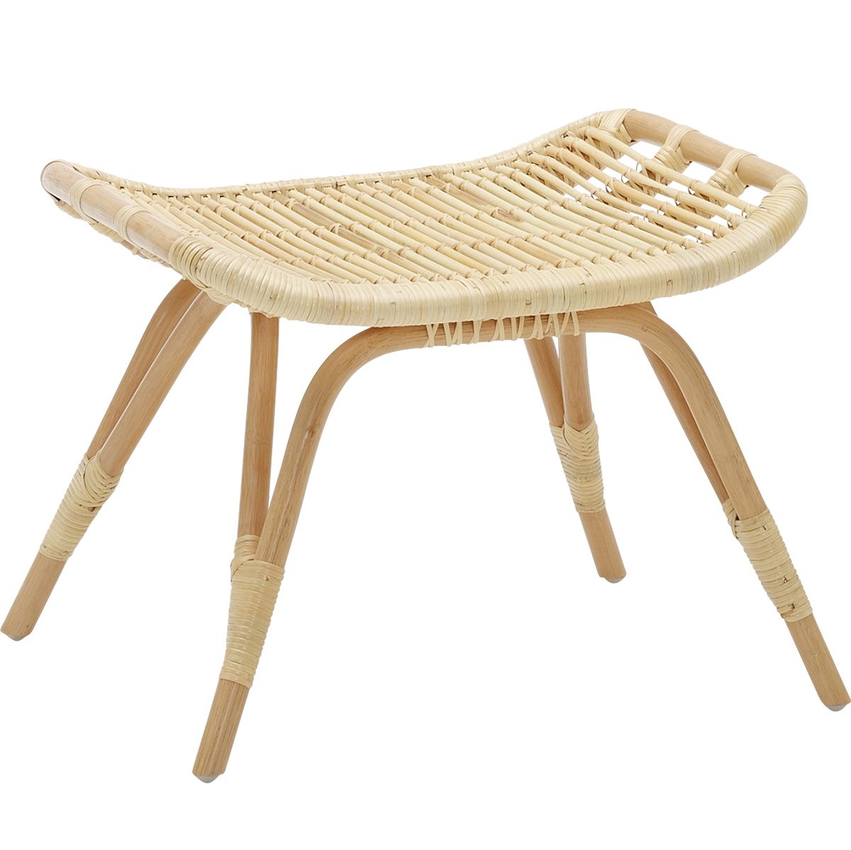 Monet Fußhocker Rattan Natur