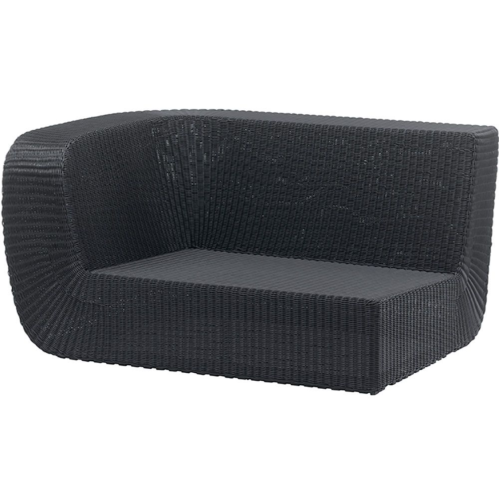 Cane-line, Savannah 2 Sitzer sofa rechtes modul schwarz