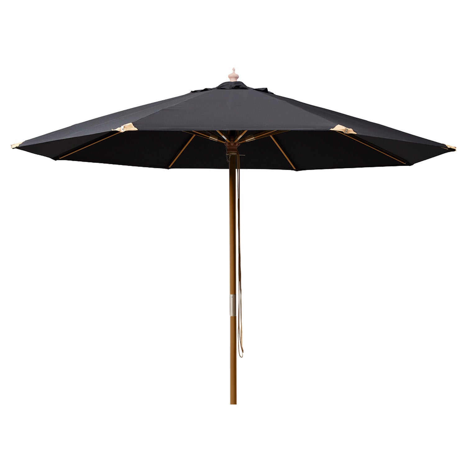 Capri Sonnenschirm 300 cm Holzgestell schwarz