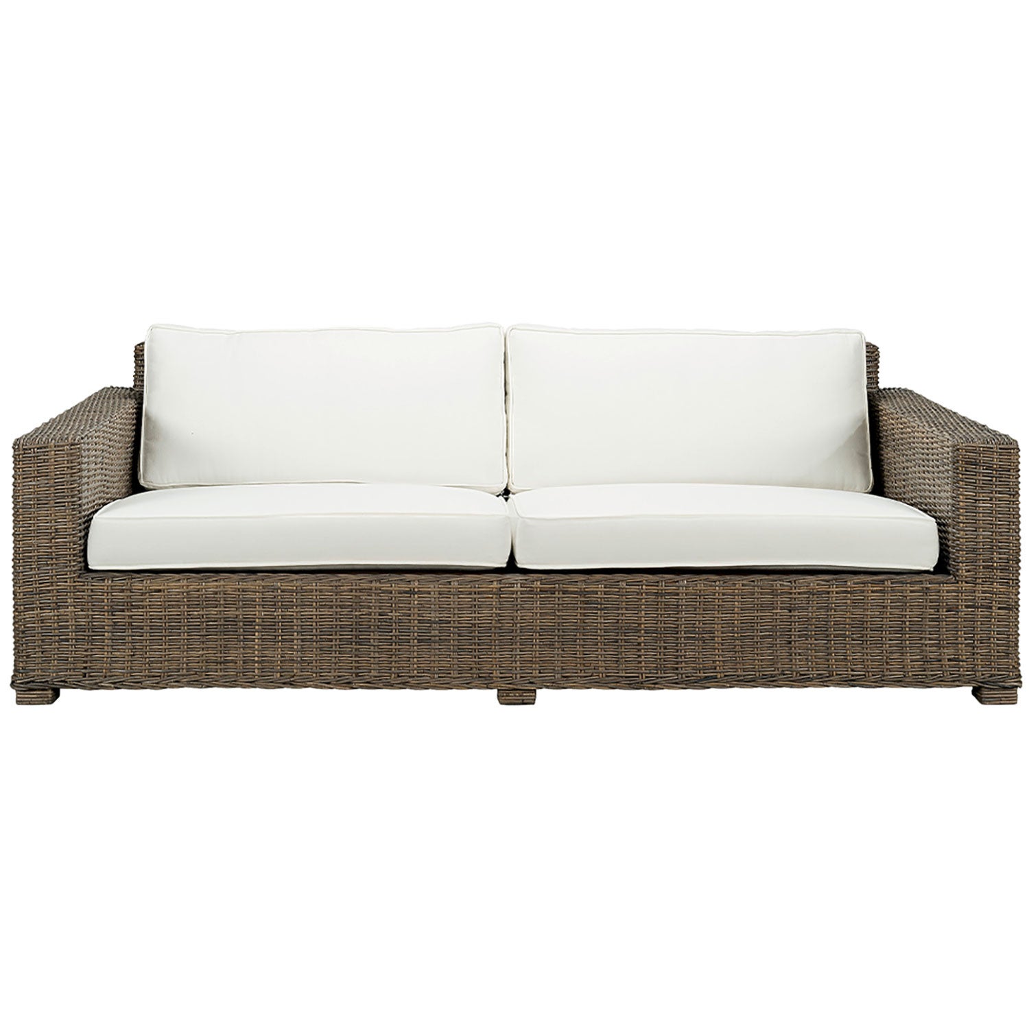 Hudson 3-Sitzer Sofa aus Rattan