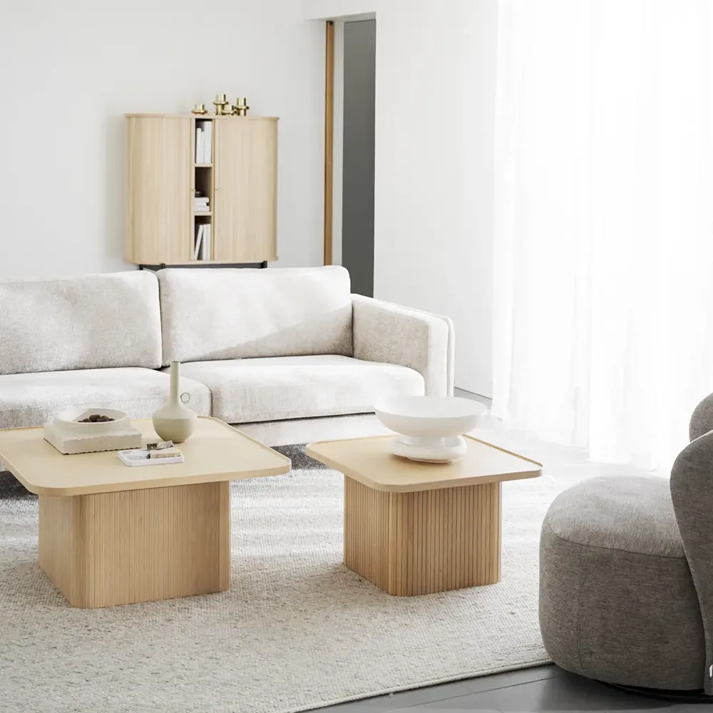 Sullivan Couchtisch 80x80 cm weiß pigmentiert