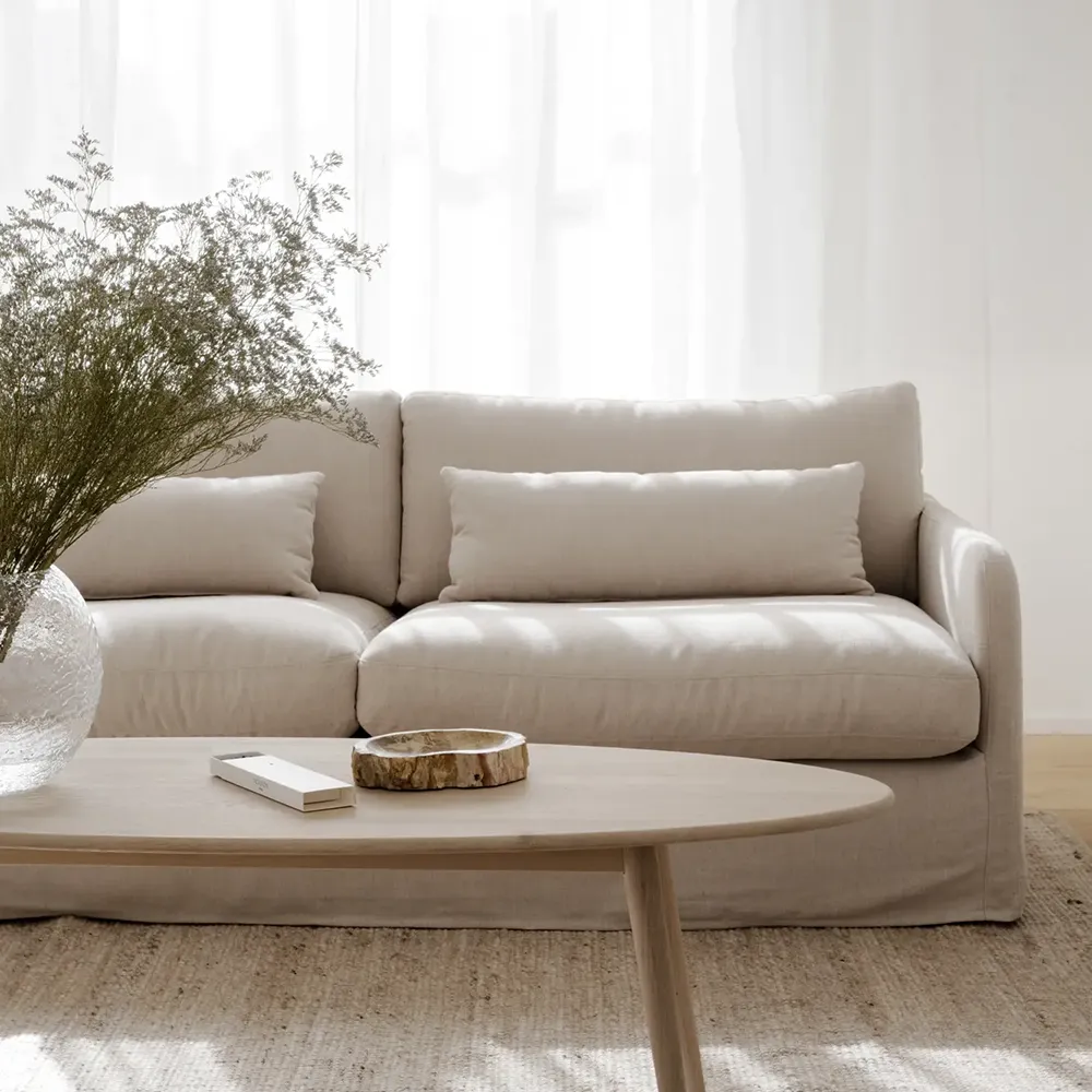 Peyton Sofa 3-Sitzer Stoff Ursula beige