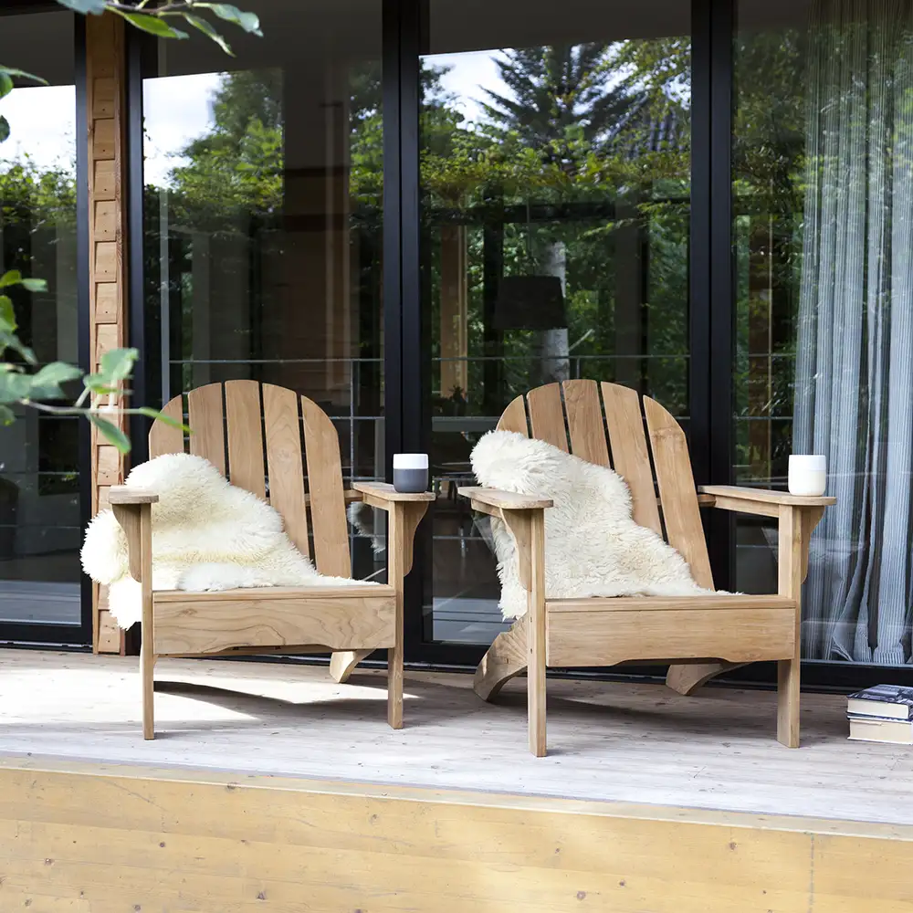 Adirondack Sessel inkl. Hocker Teak