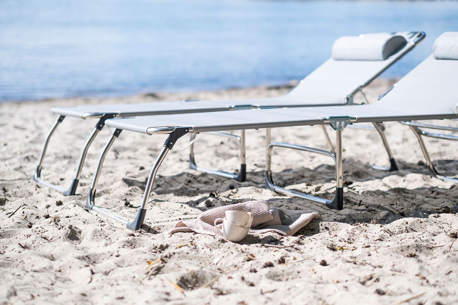 Amigo Sonnenliege xxl grau aluminium/textilene