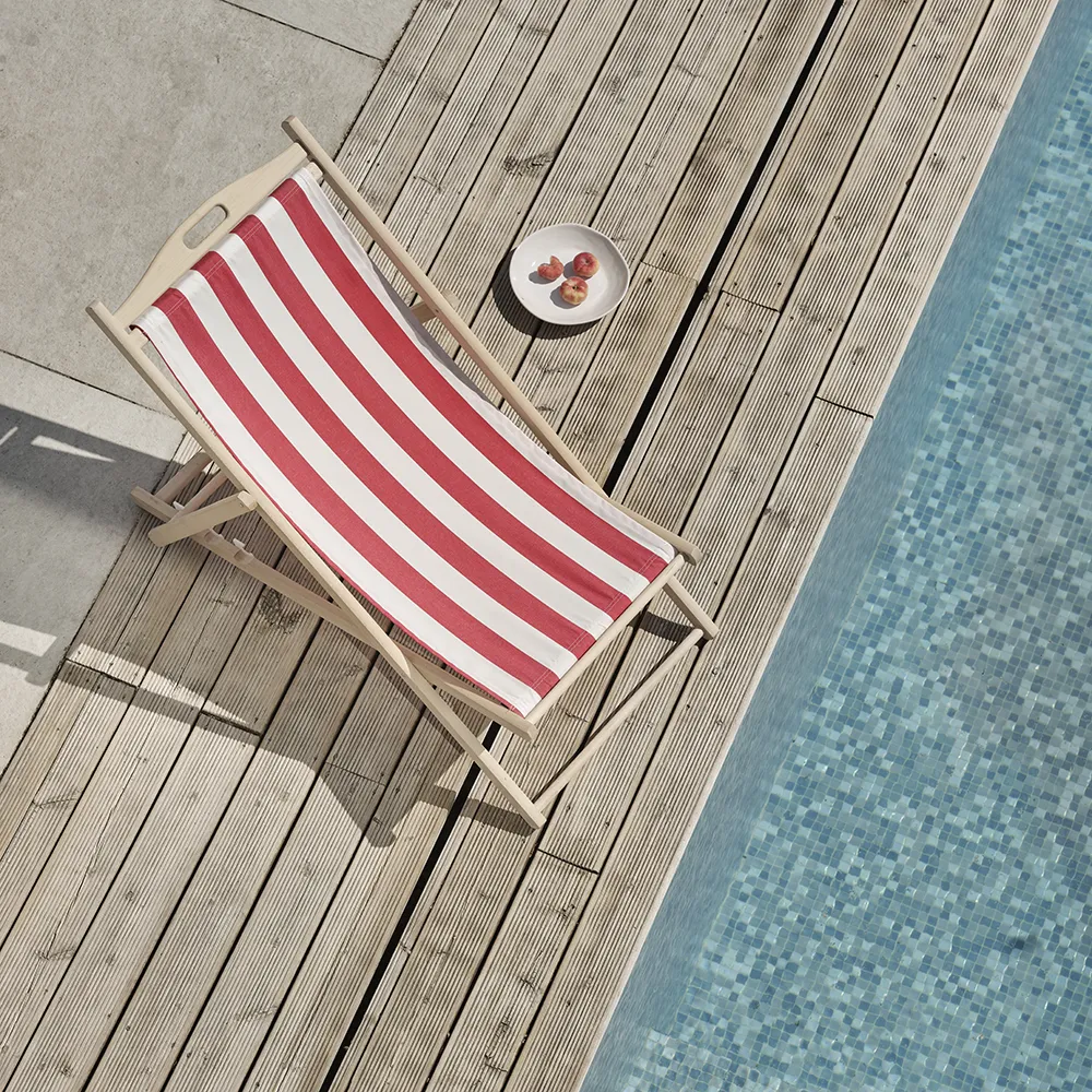 Dingla Strandkorb Rot/Weiß