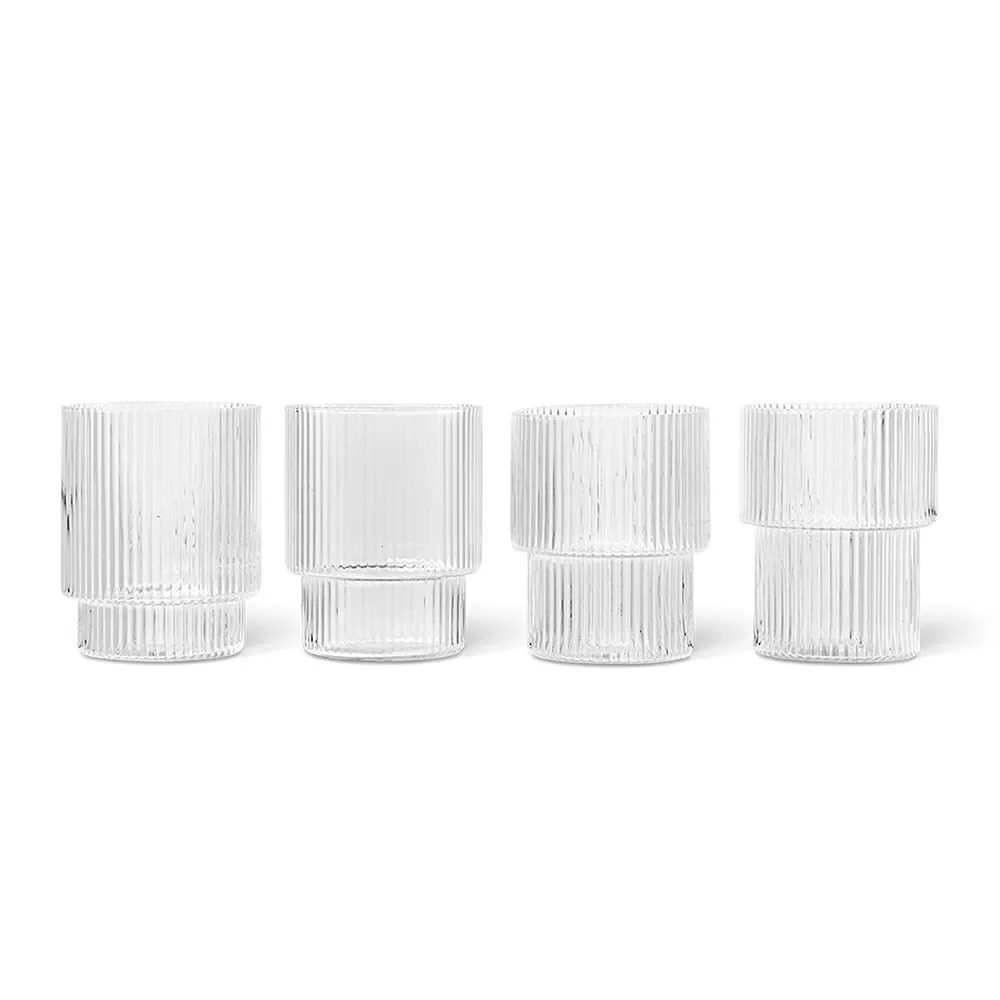Ripple Glas 4er-Pack - Clear