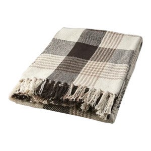 ANNA Decke Brown/beige/off white