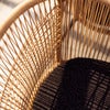 Delta stuhl    Schwarz / Natural Wicker/ Teddy Black